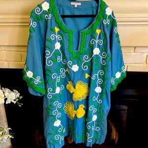 Frances Valentine Peacock Tunic Mini dress 18
